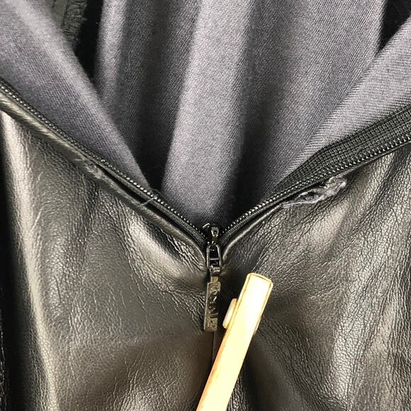 Pinko Skirt Black Asterismo 1 Similpelle Light Women's Midi Side Zip US Size 1 - Picture 11 of 16